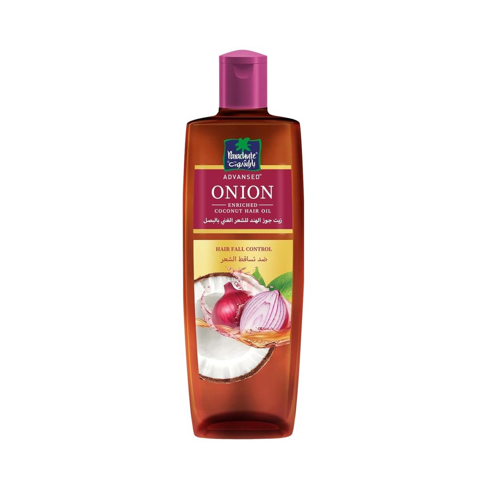 Parachute Advansed Onion Oil For Hair Growth, Blend Of Onion & Coconut Oil, Controls Hairfall & Promotes Hair Growth, 300Ml, Red