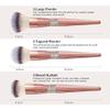XIXIDIAN 14 pcs Diamond Encrusted Makeup Brushes Set Cosmetics Blending Tool Powder Foundation Blush Highlight Eyeshadow Eyebrow Eyelash Brush view 2