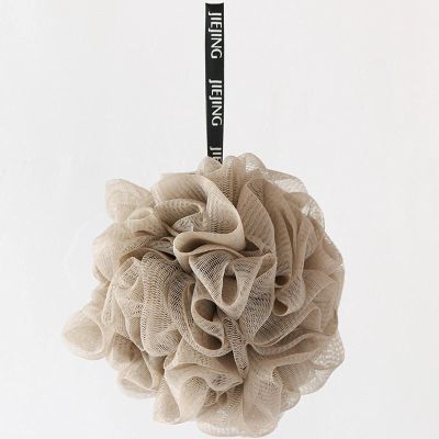 NA Clean New Bath Flower Bath Ball rubbing Bath foaming Bath Towel Bath Ball Plain Bath Flower Brown