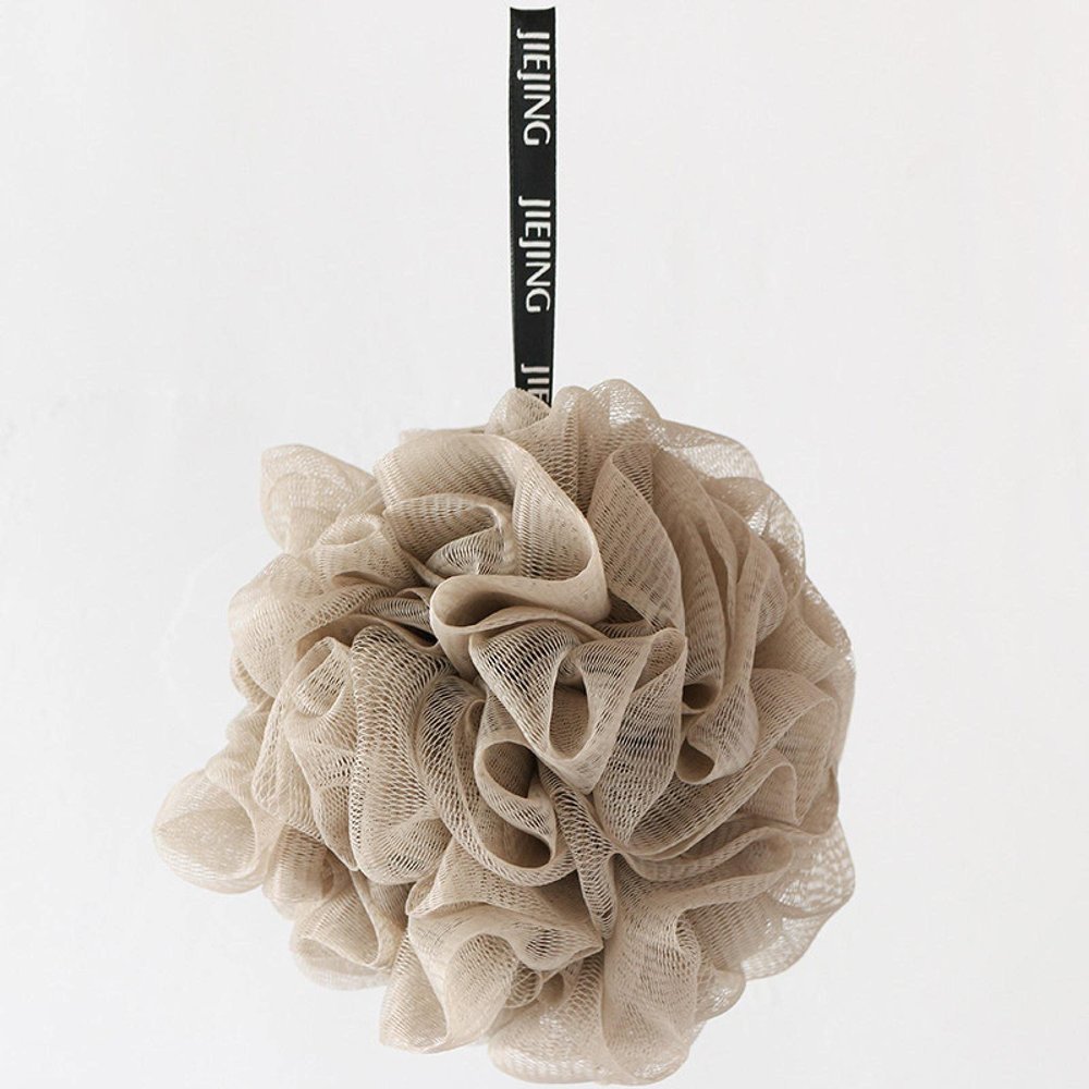 NA Clean New Bath Flower Bath Ball rubbing Bath foaming Bath Towel Bath Ball Plain Bath Flower Brown