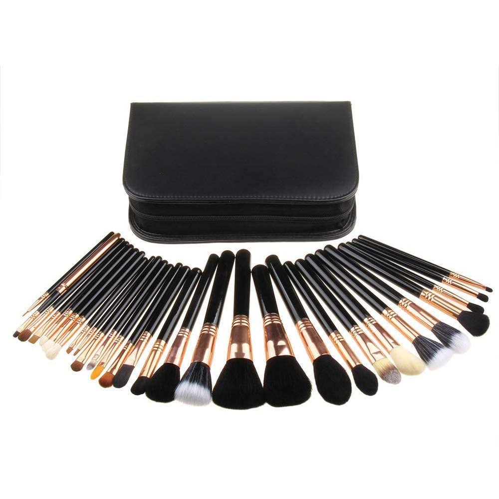 XIXIDIAN 29 pcs Full-Face Facial Makeup Brush Set Beauty Tools-Premium Synthetic Foundation Powder Concealers Eye Shadows Blush Makeup Brushes with Bag