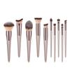 XIXIDIAN 10Pcs Champagne Makeup Brushes Set for Cosmetic Foundation Powder Blush Eyeshadow Kabuki Blending Make Up Brush view 2