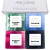 Age of Sage Natural Soap Set for Women - Handmade Moisturizing Artisan Soap Gift Set w/Essential Oil - 4pk Galactic Scent: Black Soap, Cool Spring, Cucumber Melon, & Raspberry Mint view 1