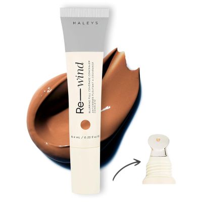 HALEYS Re-wind Full Coverage Brightening Concealer, Color Correcting Eye Concealer for Dark Circles, Fine Lines & Redness, Longwear, Non-Caking, Soft-Matte Finish, Blurring Concealers for Women