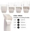 2 Pack Professional Peanut Replacement Blade, 4 Professional Peanut Clipper GuardsPrecision - Ground for Smooth Cutting Snap-On Compatible with Wahl Peanut Clippers & Trimmers #2068-300, White/Silver view 2