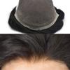 Toupee For Men Hair Pieces Real Human Hair French Lace Mens Toupee Hair System For Men Hair Replacement Hair Piece For Men Natural Hairline #1B Off Black-90% Light Density 8"x10" view 1