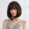 Short Brown Wig with Bangs Velma Wig for Women Short Straight Hair Wigs Cosplay Party Bob Cut Wig Costume Hair Wigs Dora Wig view 2