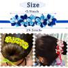 Pai Sence 6pcs/Pack Ballet Bun Wrap Flowers for Girls Ballerina Bun Wreath Headpiece Women Dancer Ladies Hair Accessories for Competitions Wedding Birthday Party Gift view 2