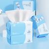 Cotton Facial Dry Wipes 100 Count, Deeply Cleansing Disposable Face Towel Wash Cloth, Multi-Purpose for Skin Care, Make-up Wipes and Facial Cleansing (4 Pack) view 1
