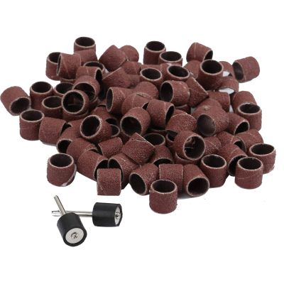 100 Pcs/Lot #80 Grit File Sand Piece Set Nail Art Professional Sanding Bands Polish Remover Manicure Pedicure Nail Tools DUO ER