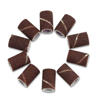100pcs Art Sanding Drum 180# 120# 80# Grit Bands for Machine Nail Bits Circle File Drill Manicure Abrasive Sleeves Tools DUO ER (Grit : 80)