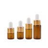20Pcs Brown Glass Dropper Bottle with White Cap Empty Refillable Cosmetic Essential Oil Bottle Travel Bottles for Liquids 1ml, 2ml, 3ml, 5ml) view 1