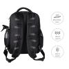 Barber Supplies Barber Clippers Backpack for Barber,with 1PCS Barber Cape&Barber Brush,Large Capacity,Pure Copper Zipper,Water Proof,Barber Accessories of Professional Hair Cutting Tools Backpack view 4