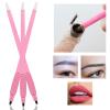 10pcs Disposable Microblading Pen with NANO Blade U18 .15mm with Pigment Applicator and Ring Perfect for Hair strokes (Pink U18-0.15mm) view 4