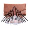 XIXIDIAN Makeup Brush Sets - 11PCS Wood Handle Soft Synthetic Fiber Hair Powder Blush Liquid Eyeliner Eyeshadow Lip Eyebrow Brush view 1