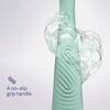 Flamingo Shaving Razor Set for Women - Original Razor Handle, 4 Blade Refills, and Shower Holder - Sage view 4