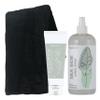 SpaRoom Cozy Collection Plush Blanket, Linen Spray and Body Cream; Sea Side Linen Spray, Eucalyptus Body Cream, Black Blanket view 1