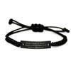 Useful Mama Black Rope Bracelet, Should I Sleep Or Should I Shower I Could Sleep in The Shower, Present for Mother, Perfect from Son view 1