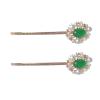 2PCS Women Lady Imitation Pearl Hairpin Metal Hair Barrettes Rhinestone Alloy Hair Clips Bobby Pins Ladies Hair Barrette Side Clip Hair Clip Hair Accessories view 1