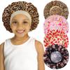 4 PCS Kids Satin Bonnet Child Sleeping Cap,Soft Silk Bonnet Elastic Wide Band,Breathable Baby Bonnets Night Sleep Caps,Colorful Night Hats Satin Cap for Girls Toddler Teens Natural Hair (Cute Pattern) view 1