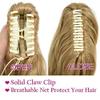 22inch Women's Hair Piece Pony Tail Clip In Claw Ponytail Hair Extension Long/Voluminous Curly Or Wavy Synthetic Wig Hairpiece for Women Girls (#1 Jet Black) view 2