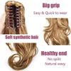 22inch Women's Hair Piece Pony Tail Clip In Claw Ponytail Hair Extension Long/Voluminous Curly Or Wavy Synthetic Wig Hairpiece for Women Girls (#12/26 Brown Auburn & Dark Ash Blonde) view 4