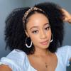 ISEE Hair Afro Kinky Curly Headband Wig Human Hair 180% Density Afro Wigs for Black Women Natural Curls 10A Glueless Human Hair Wigs (20 Inch) view 4