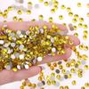 288Pcs Lemon yellow Crystal Rhinestones,Glass Flatback Rhinestones Gemstones for Nail Face Makeup Art Crafts Clothes Decoration - (SS30,6.5mm,Lemon yellow) view 3