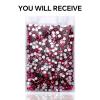 288Pcs Rose Crystal Rhinestones,Glass Flatback Rhinestones Gemstones for Nail Face Makeup Art Crafts Clothes Decoration -(SS34,7.0mm,Rose) view 4