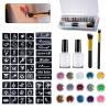 Glitter Tattoo Kit Waterproof Flash Tattoos 15 Glitter Colors Flashes Temporary Tattoo Kit Body Nail Glitter Art Paint Birthday Party for Girls Kids Teenager Adult Gift with 2Glue 2 Brushes view 1