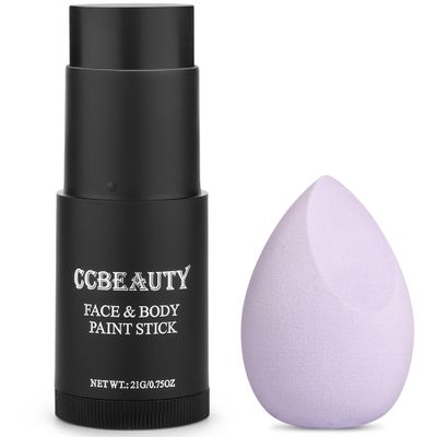 CCbeauty Eye Black Stick, Face Paint Stick, Face Painting Kit, Waterproof & Long Lasting Anti-Glare For Football Baseball Softball Lacrosse, SFX Makeup Kit For Skeleton Clown Halloween Costume Cosplay