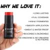 CCbeauty Devil Red Face Paint Stick,Face Painting Kit,Non Toxic SFX Makeup For Clown Spider Halloween Costume Cosplay,Professional Body Paint Stick,Full Coverage Painting Foundation With Makeup Sponge view 4