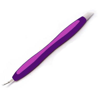 Cuticle Pusher UV Gel Polish Soak Off Remover Tool Nail Arts Cuticle Trimmer (Purple)