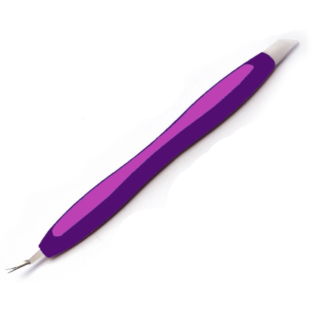 Cuticle Pusher UV Gel Polish Soak Off Remover Tool Nail Arts Cuticle Trimmer (Purple)