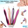 Cuticle Pusher UV Gel Polish Soak Off Remover Tool Nail Arts Cuticle Trimmer (Purple) view 3