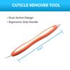 Cuticle Pusher UV Gel Polish Soak Off Remover Tool Nail Arts Cuticle Trimmer (Orange White) view 4