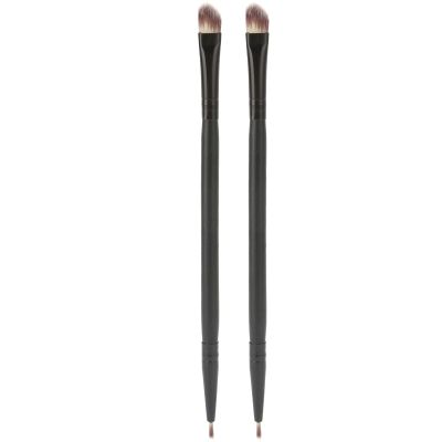 2Pcs Eye Shadow Brush, Double Ended Hypoallergenic Makeup Brushes, Professional Eyeshadow Makeup Brush with Black Stem for Blending,Covering,Concealing