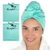 THE PERFECT HAIRCARE Microfiber Hair Large Towels Wrap for Women - Smooth as Silk - Anti-Frizz for Curly, Wavy, Straight Hair Girls - Plopping Essential - Easier to Use Than a T-Shirt - 2 Pack view 1