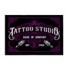 VictoryStore Custom Tattoo Studio Doormat, 24x36 Inches, Tattoo Shop Floor Mat, Gifts for Tattoo Artists (Pink) view 1