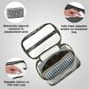 Conair Travel Makeup Bag, Large Toiletry and Cosmetic Bag, Perfect Size for Use At Home or Travel, Two Piece Train Case Set in Clear PVC and Black Checkers view 3