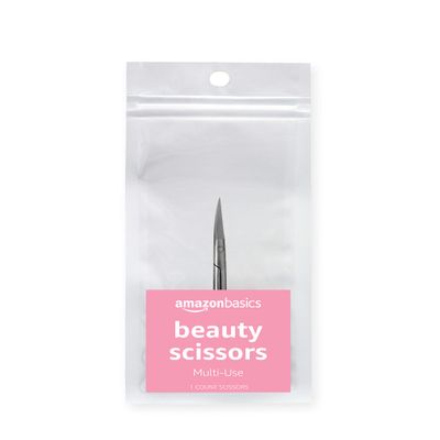Amazon Basics Beauty Scissors, Stainless Steel, Silver
