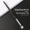 ENZO KEN Stippling Makeup Brush, Natural Goat Hair Makeup Brush, Natural Blush Brushes, Stippling Brush Makeup, Small Powder Brushes, Detail Blush Brush, Fluffy Make up Brush - Black, 202M view 2