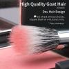 ENZO KEN Stippling Makeup Brush, Natural Goat Hair Makeup Brush, Natural Blush Brushes, Stippling Brush Makeup, Small Powder Brushes, Detail Blush Brush, Fluffy Make up Brush - Black, 202M view 3