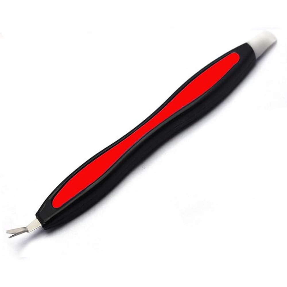 Cuticle Pusher UV Gel Polish Soak Off Remover Tool Nail Arts Cuticle Trimmer (Red)
