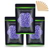 Wax Beads for Hair Removal 10.5oz (300g), Auperwel Hard Wax Beads Beans for Sensitive Skin Brazilian Waxing, Face, Bikini, Eyebrow, Legs, Painless for Women Men, 3 packs Kit with 10 Sticks view 1