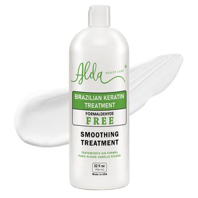 Alda Beauty Care Brazilian Keratin Hair Smoothing Treatment  Blowout Straightening System  Formaldehyde Free (32 fl oz)
