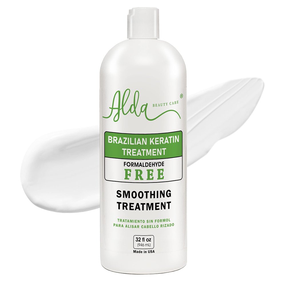 Alda Beauty Care Brazilian Keratin Hair Smoothing Treatment  Blowout Straightening System  Formaldehyde Free (32 fl oz)