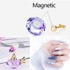 Nail Art Proseffional Magnetic Nail Holder Practice Training Display Stand with Clay + 240pcs Nail Piece Showing Nail Tools Kit (Purple) view 3