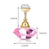 Nail Art Proseffional Magnetic Nail Holder Practice Training Display Stand with Clay + 240pcs Nail Piece Showing Nail Tools Kit (Pink) view 3