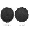 Afro Toupee for Black Men Hair Unit Black Man African American Kinky Curly Mens Toupee Hairpiece Wig 8"x10'' mens man weave Transparent Lace Skin Hairpieces Mens Hair System(8"x10", #1B Off Black/Natural Black-6MM Wavy Curl) view 2